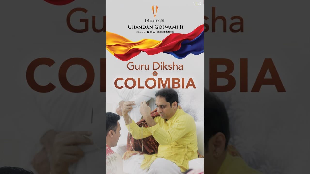 Guru Diksha in Colombia♥️ Shri Chandan Goswami Ji #shorts