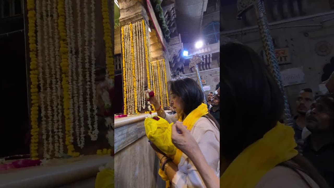 Hema Malini जी ने श्री राधारमण लाल जू के प्रेमोत्सव में दर्शन किये🌸